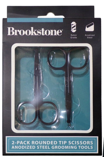 Brookstone 3-Pack Eyebrow Repair, 2 Pack Pointed Tip Scissors, Eyebrow Trimmer
