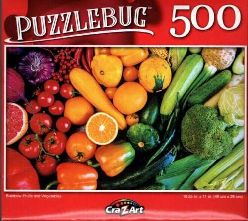 Rainbow Fruits and Vegetables - 500 Pieces Jigsaw Puzzle