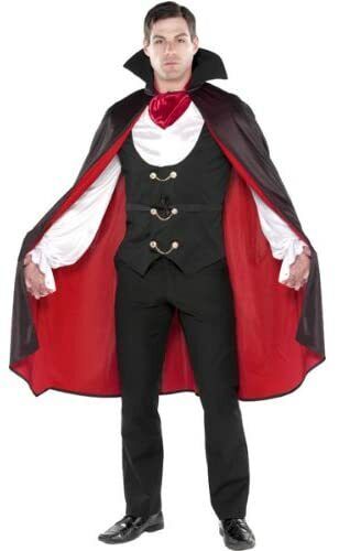 Vampire Costume True Vamp Black Halloween Party Size Adult Plus Men