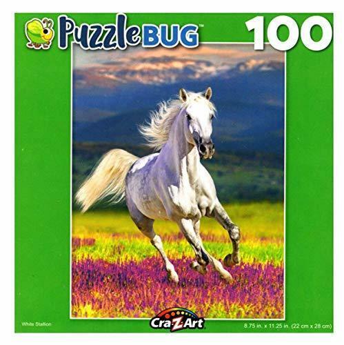White Stallion - 100 Pieces Jigsaw Puzzle