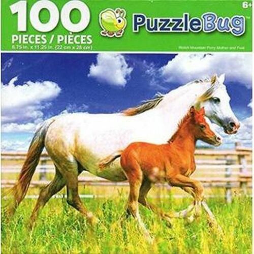 Welsh Mountain Pony Mother and Foal - PuzzleBug - 100 Piece Jigsaw Puzzle