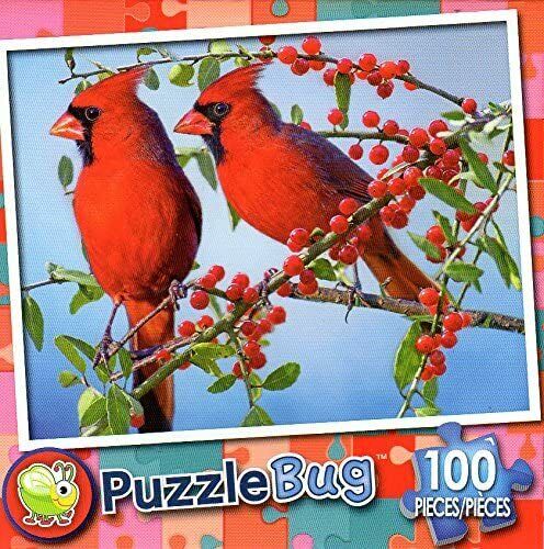 Puzzlebug Pretty Red Cardinals 100 Piece Jigsaw Puzzle