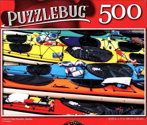 Colorful Sea Kayaks, Alaska - 500 Pieces Jigsaw Puzzle