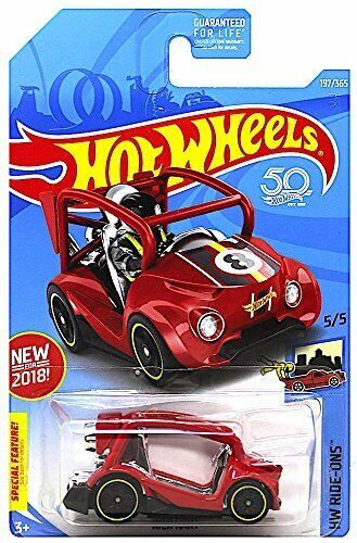 Hot Wheels 2018 50th Anniversary HW Ride-Ons Kick Kart 197/365, Red hw 001