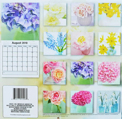 2018 Beautiful Bouquets Wall Calendar