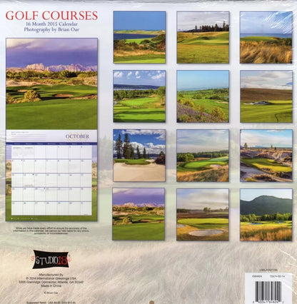 2015 16 Month Wall Calendar (Golf)