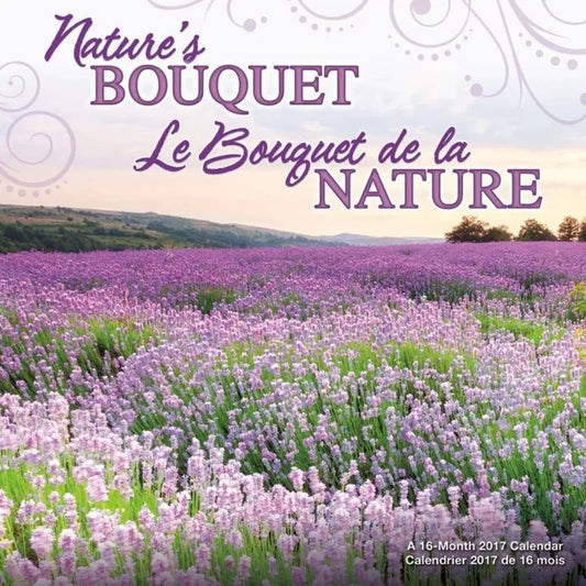 Natures Bouquet Bilingual 2017 16 Month Wall Calendar 12x12
