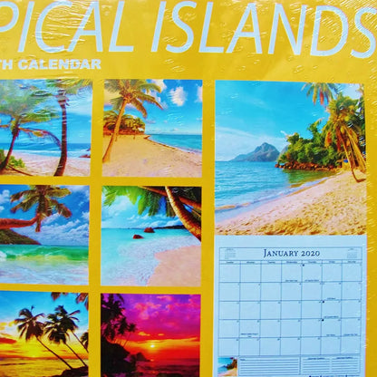 Tropical Islands Paradise 2020 12 Month Wall Calendar