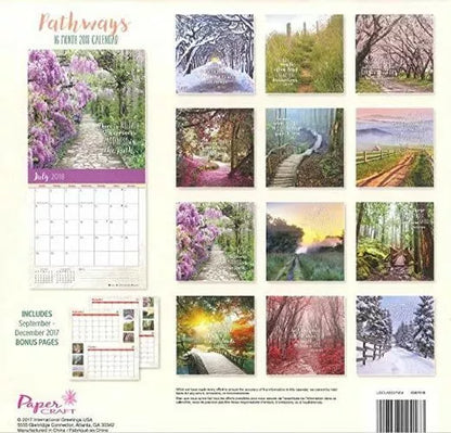 Pathways 2018 Premium Wall Calendar (16-month)
