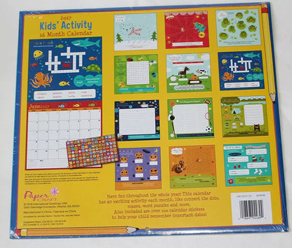 Paper Craft 2017 Kids Childrens 16 Month Calendar