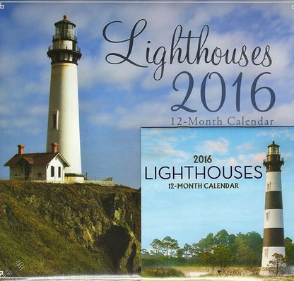 Lighthouses - 2016-12 Month Wall Calendar Plus Mini Calendar