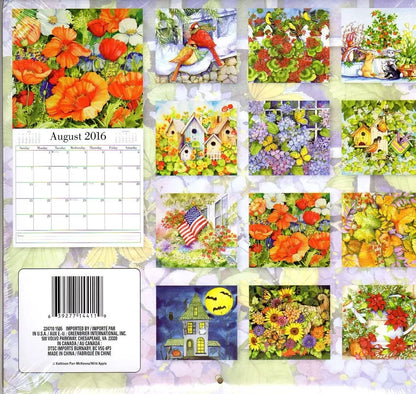 Countrry Garden 2016 12 Month Wall Calendar