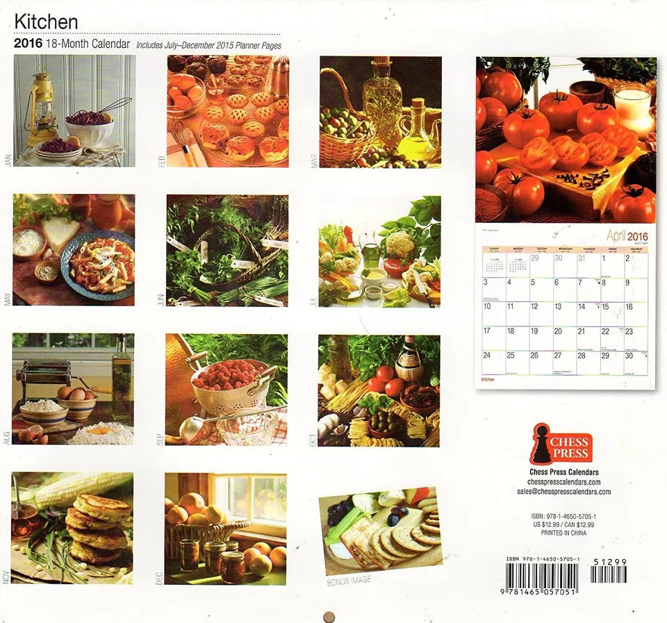 Kitchen - 2016-16 Month Wall Calendar