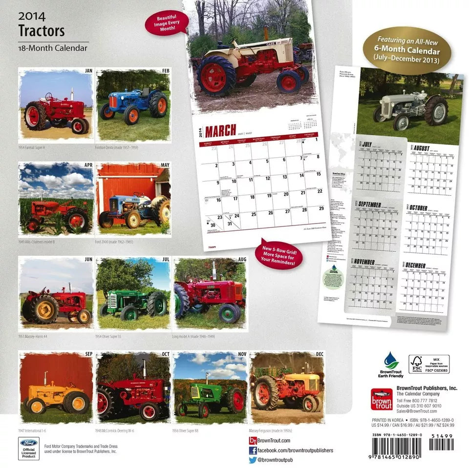Tractors 2014 Wall Calendar
