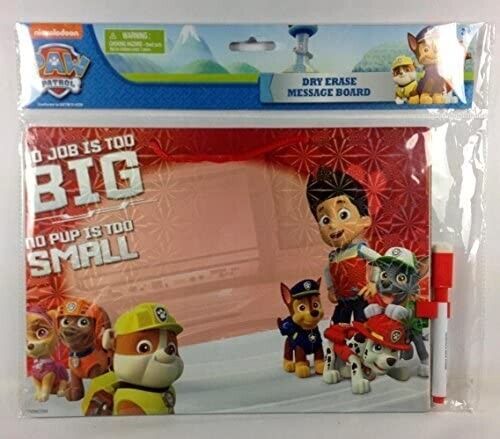 Paw Patrol Dry Erase Message Board (Assorted, Styles & Quantities Vary)