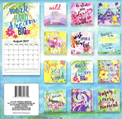 Watercolor Wonder - 2017 Wall Calendar