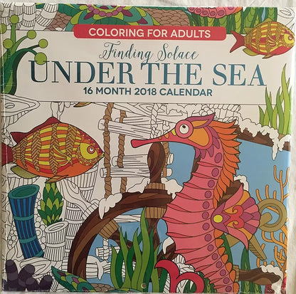 Finding Solace Under The Sea 18 Month 2018 Calendar