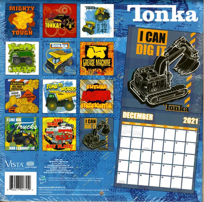 Tonka - 16 Month 2021 Wall Calendar - with 100 Reminder Stickers