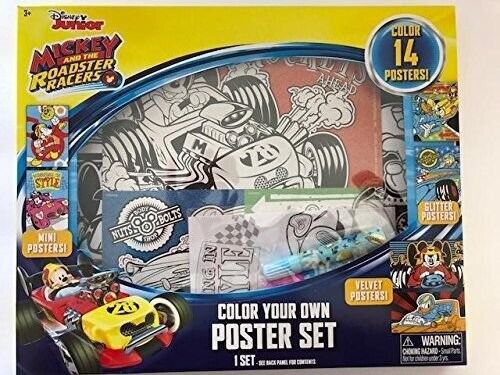 Disney Junior Mickey and the Roadster Racers Color Your Own Poster Set