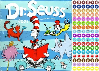 Dr. Seuss - 16 Month 2021 Wall Calendar - with 100 Reminder Stickers