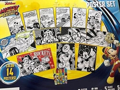 Disney Junior Mickey and the Roadster Racers Color Your Own Poster Set