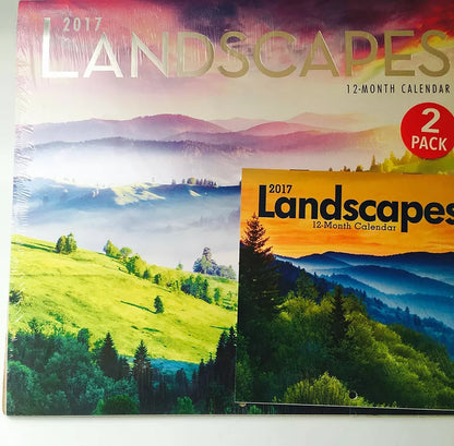 Landscapes 12-Month 2017 Calendar with Mini Calendar