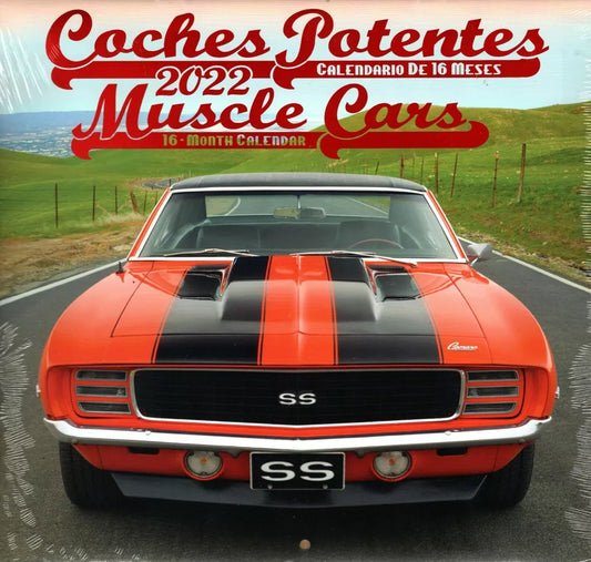 2022 16 Month Wall Calendar - Muscle Cars