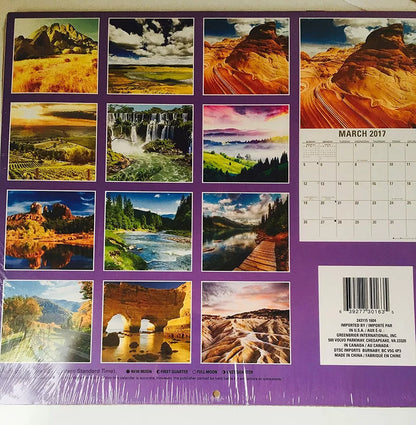 Landscapes 12-Month 2017 Calendar with Mini Calendar