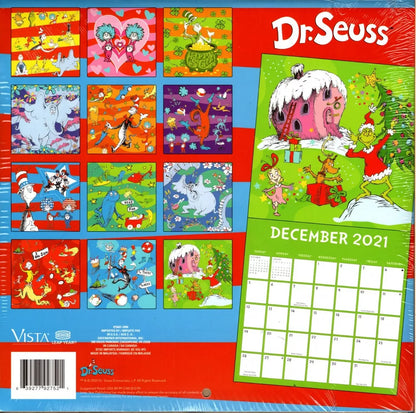 Dr. Seuss - 16 Month 2021 Wall Calendar - with 100 Reminder Stickers