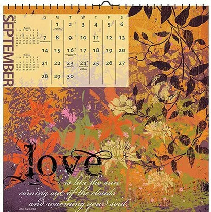 LOVE by Ken Hurd 2014 Wall Calendar