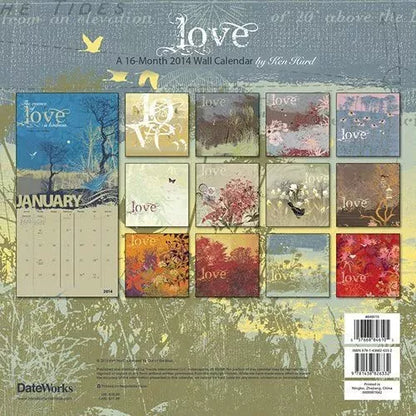 LOVE by Ken Hurd 2014 Linen Wall Calendar