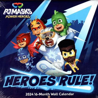 PJ Masks - Power Heroes - 16 Month 2024 Wall Calendar