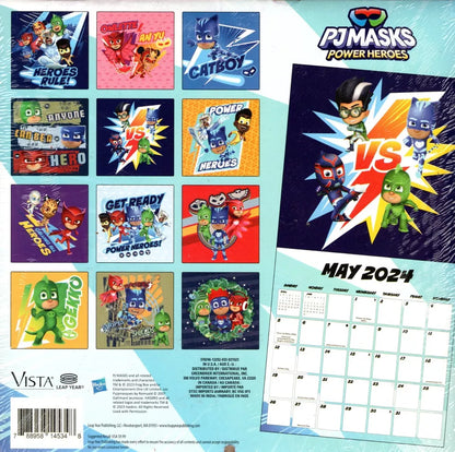 PJ Masks - Power Heroes - 16 Month 2024 Wall Calendar