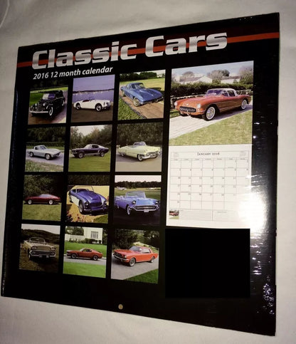 Classic Cars 2016 12 Month Calendar