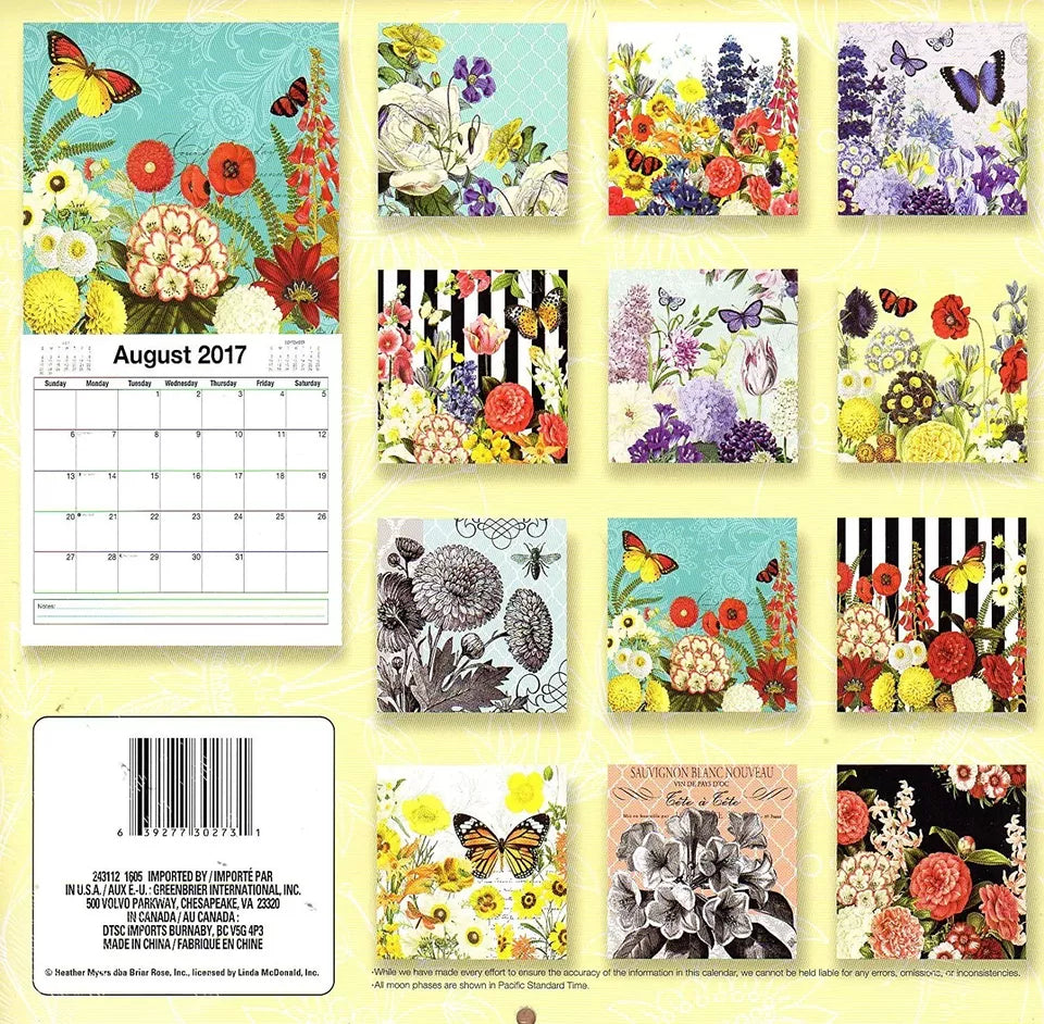 Bugs and Blooms - 2017 Wall Calendar