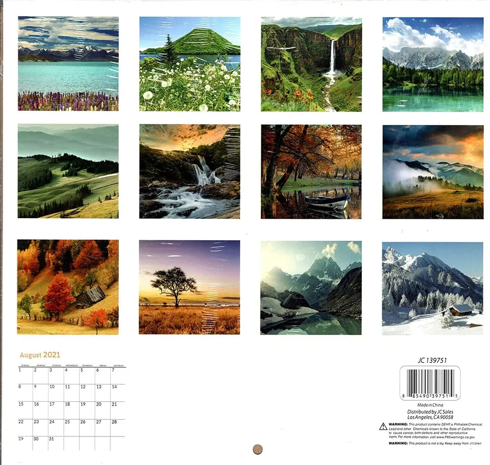 Landscapes - 2021 12 Month Wall Calendar
