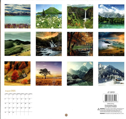 Landscapes - 2021 12 Month Wall Calendar
