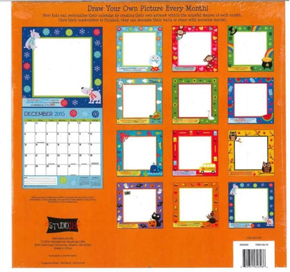 Kids 2015 16 Month Wall Calendar (Drawing)