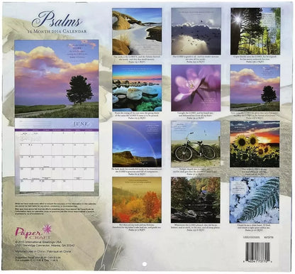 2016 Psalms 16 Month Wall Calendar