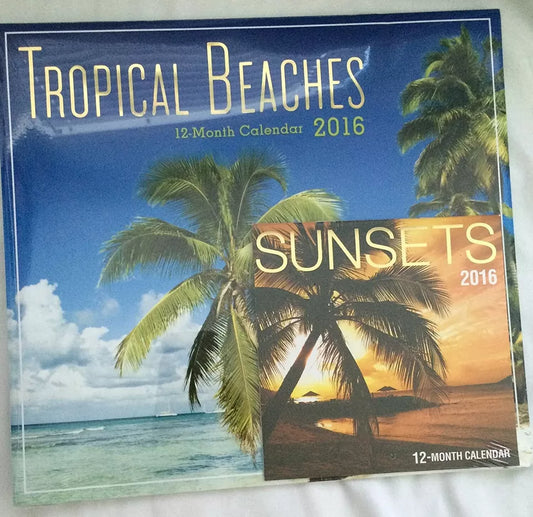 2016 Tropical Beaches 12 Month Wall Calendar Bonus Miniature Calendar
