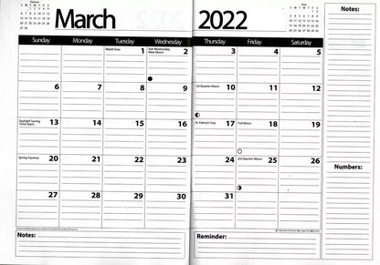2022 Planner Calendar - School College Monthly Agenda + 100 Stickers v2
