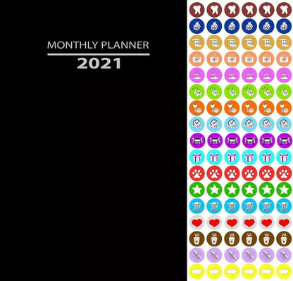 2021 Monthly Appointment Planner/Calendar/Organizer - Color (Black)