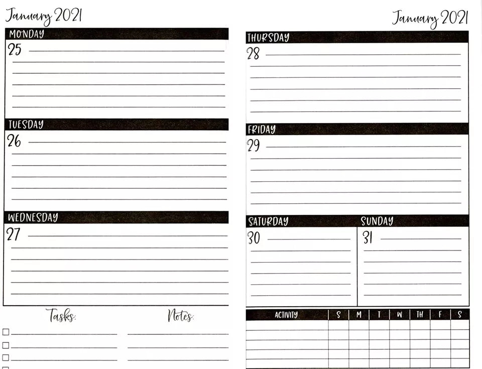 2021 Weekly Pocket Appointment Planner/Calendar - with 100 Stickers (Edition #4)