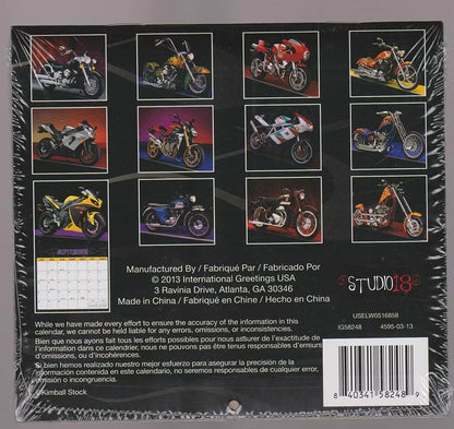 Hot Bikes 16 Month 2014 Mini Wall Calendar