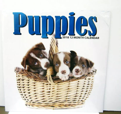 Puppies 2018 12 Month Calendar