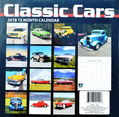 2018 Classic Cars Wall Calendar