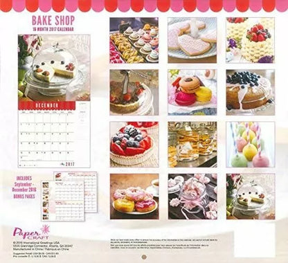 Bake Shop 2017 Wall Calendar (16 Month)
