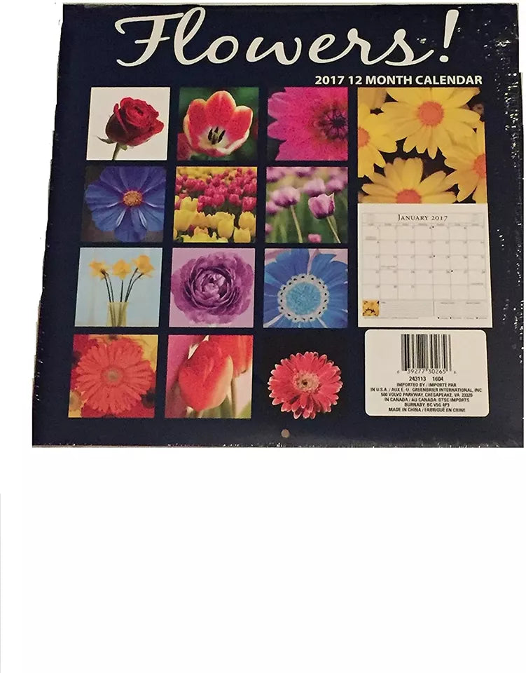 Flowers 2017 12-Month Calendar