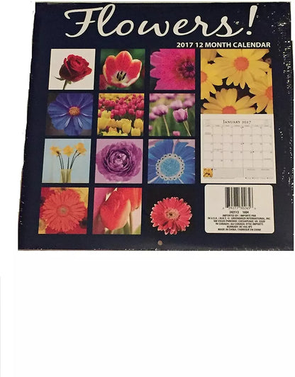 Flowers 2017 12-Month Calendar