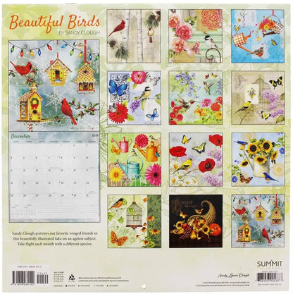 2016 Beautiful Birds 16-Month Wall Calendar By Sandy Clough with 2-Year Planner